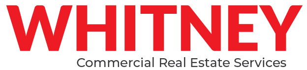 Red text Whitney with black text Commercial real estate